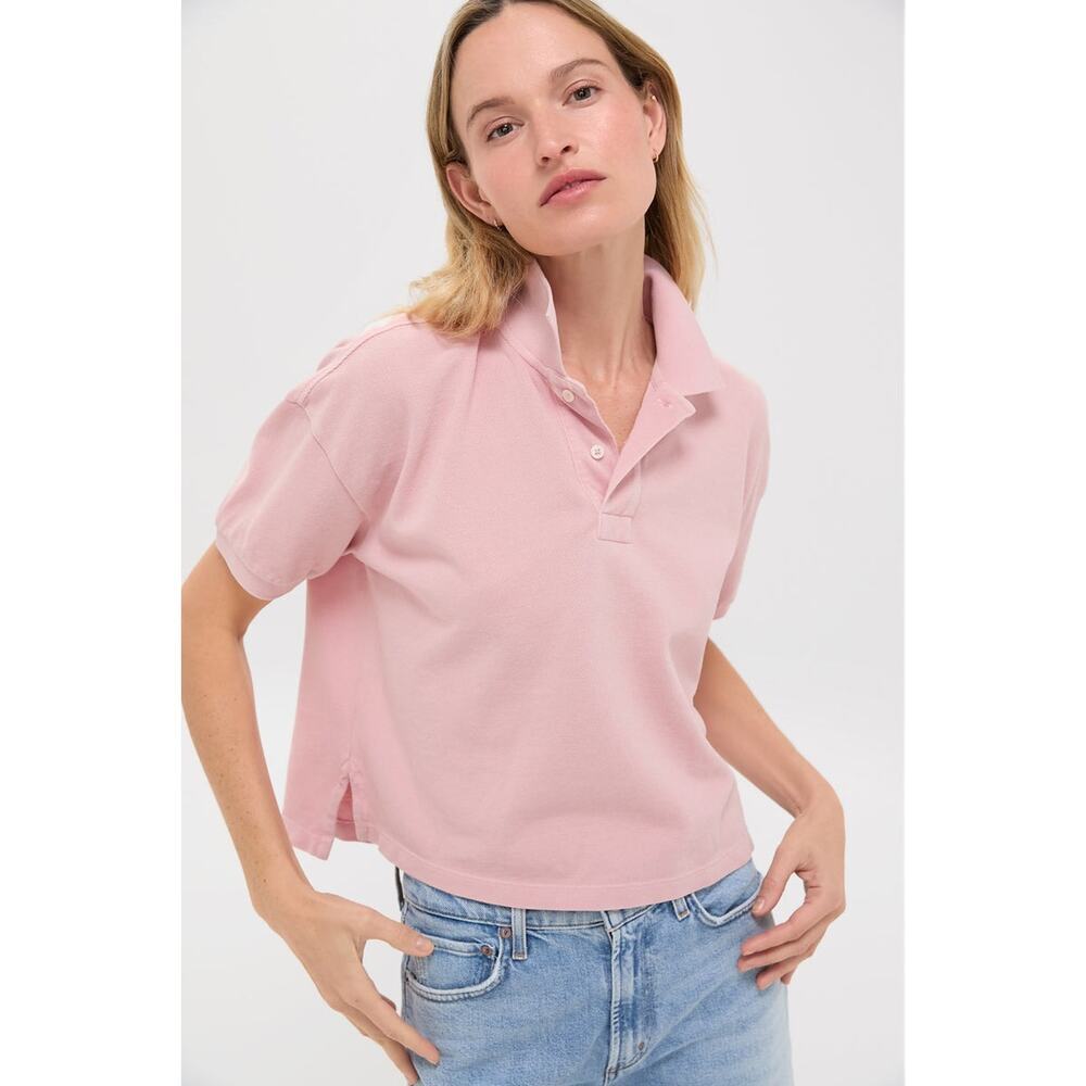 TUCKERNUCK Pink Pique Holmes Boyfriend Polo Size M NWT Retail $98 Tuckernuck - Picture 1 of 7